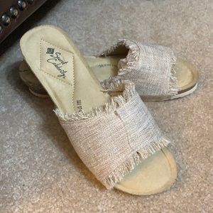 Natural Canvas Fringed Slipons